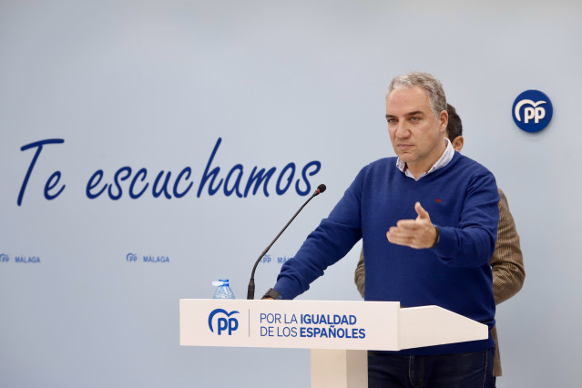 El vicesecretari de Coordinació Autonòmica, Local i Anàlisi Electoral del PP i diputat nacional per Màlaga, Elías Bendodo, en una imatge d'arxiu.