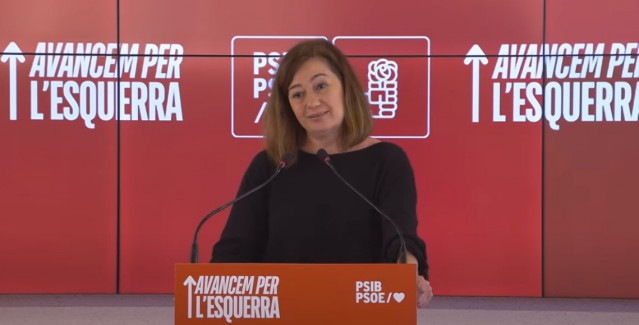 La secretària general del PSIB-PSOE, Francina Armengol, durant la seva intervenció a la reunió del Consell Polític