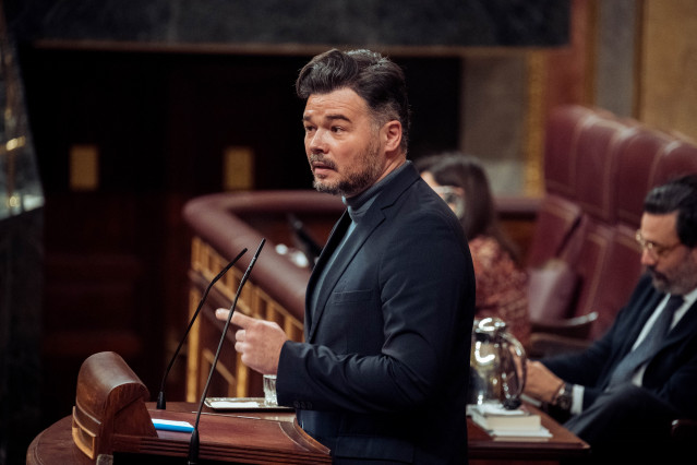 El portaveu d'ERC al Congrés, Gabriel Rufián, al Congrés dels Diputats, el 22 de gener del 2025, a Madrid (Espanya).