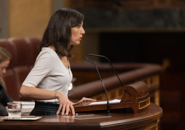 La portaveu d'Unidas Podemos al Congrés, Ione Belarra, intervé durant una sessió plenària al Congrés dels Diputats, el 12 de febrer del 2025, a Madrid (Espanya).