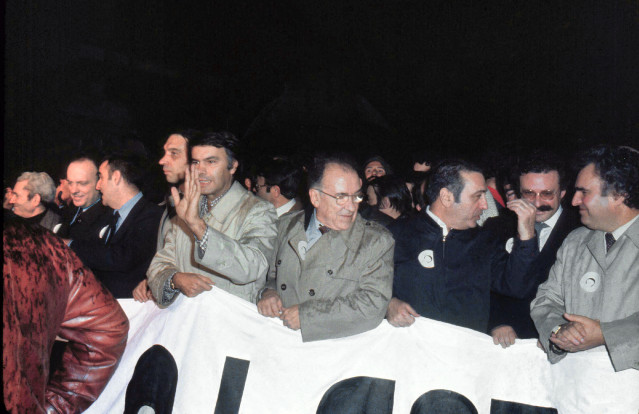 Archivo - Foto de archivo de la cabeza de la manifestación bajo el lema 