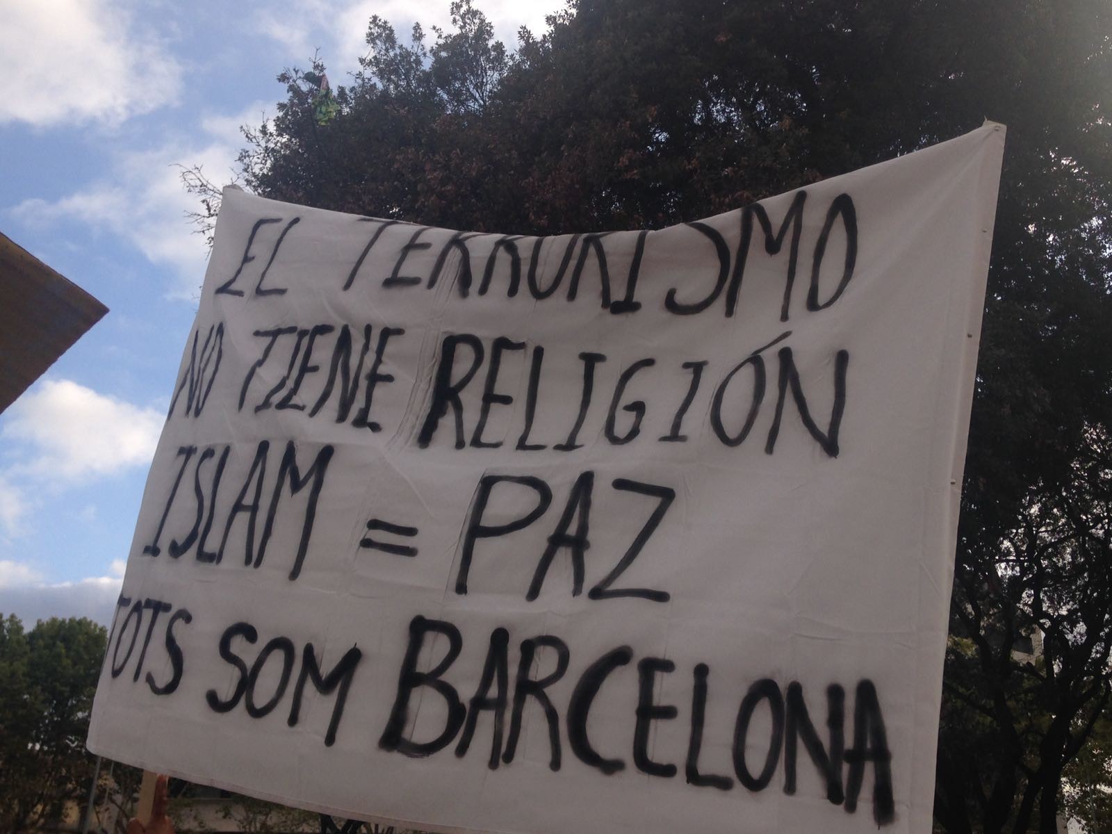 Manifestació comunitat musulmana catalunya atemptat Barcelona